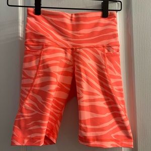 Old navy orange zebra biker shorts